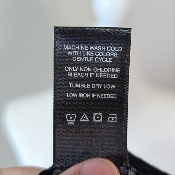 Ali Miles Blue Gray Striped Tunic Size Large Asymmetrical Cowl Neck Pocket - Picture 10 of 11